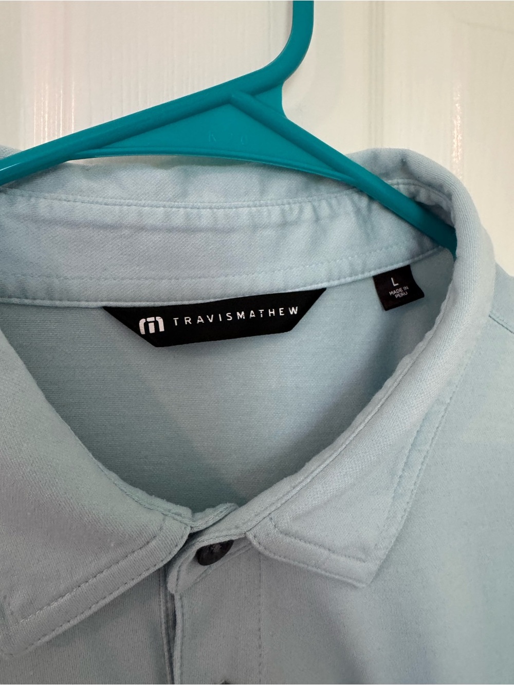 Travis Mathew Pale Blue Performance Polo - Picture 5 of 8